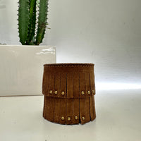 Alberto Luti polsiera frange con borchie