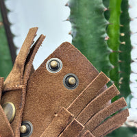 Alberto Luti polsiera frange con borchie