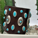 Alberto Luti polsiera accessorio argento e turchese