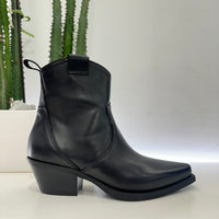 METISSE stivaletto texano NERO tacco 20