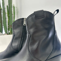 METISSE stivaletto texano NERO tacco 20