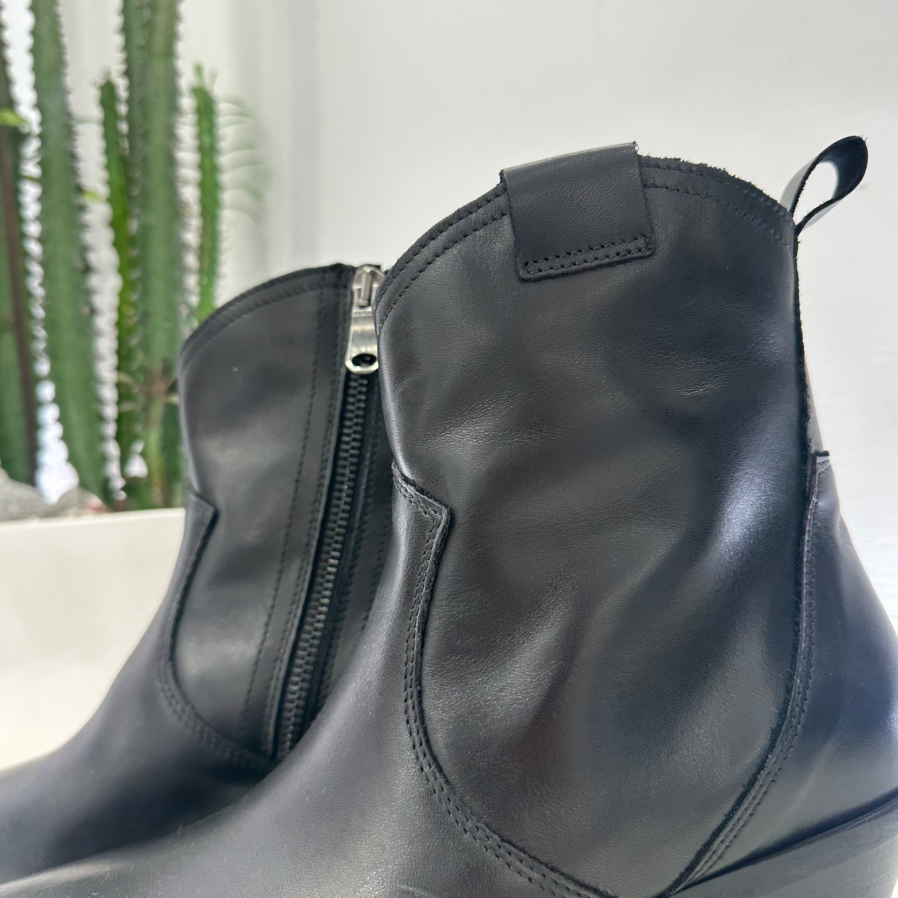 METISSE stivaletto texano NERO tacco 20