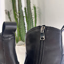 METISSE stivaletto texano NERO tacco 20