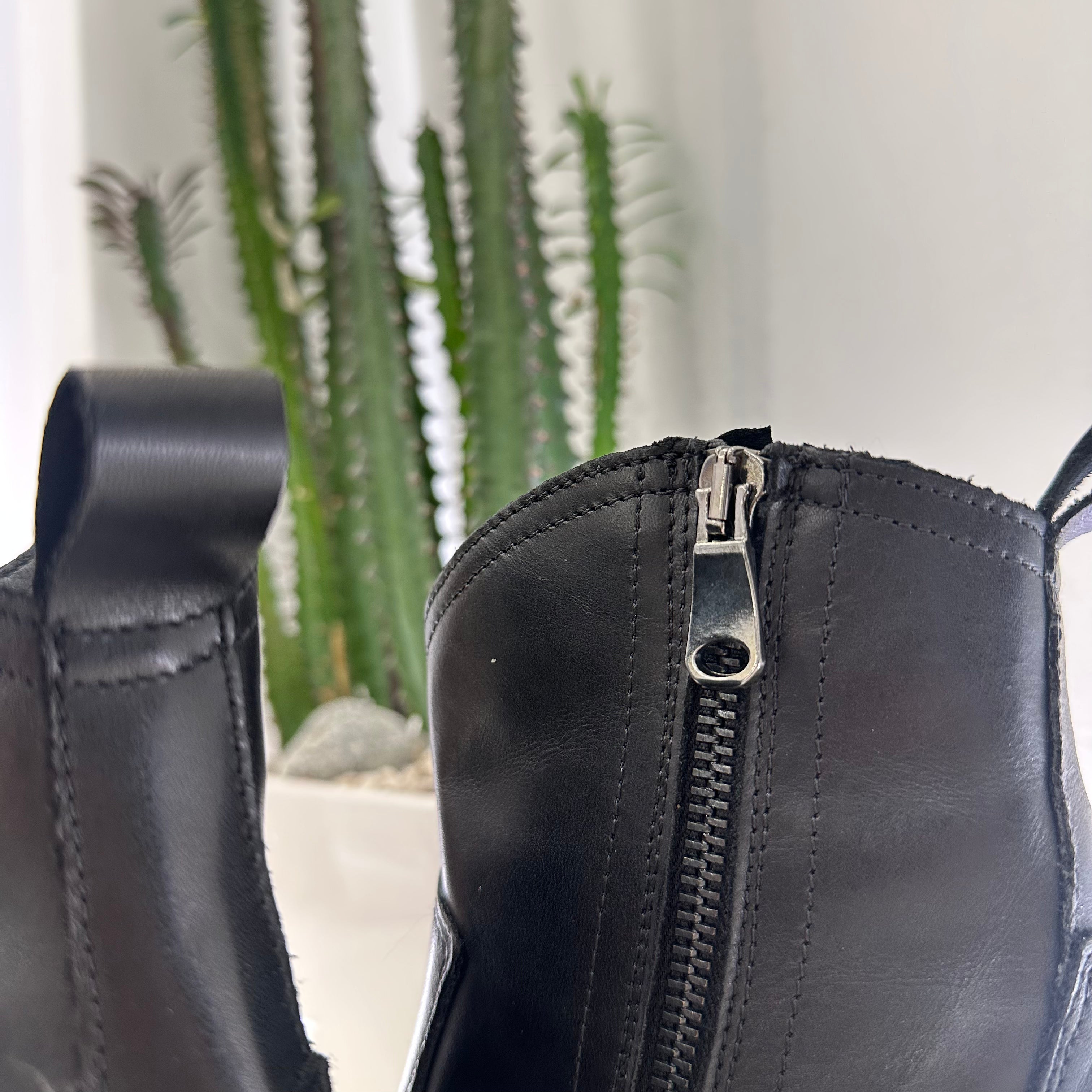 METISSE stivaletto texano NERO tacco 20