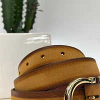 GIANNIFRANCO cintura cuoio fibbia oro 03