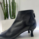 Stivaletto in pelle nero tacco 5 cm