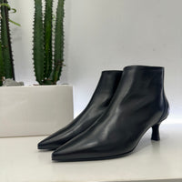 Stivaletto in pelle nero tacco 5 cm
