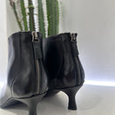 Stivaletto in pelle nero tacco 5 cm