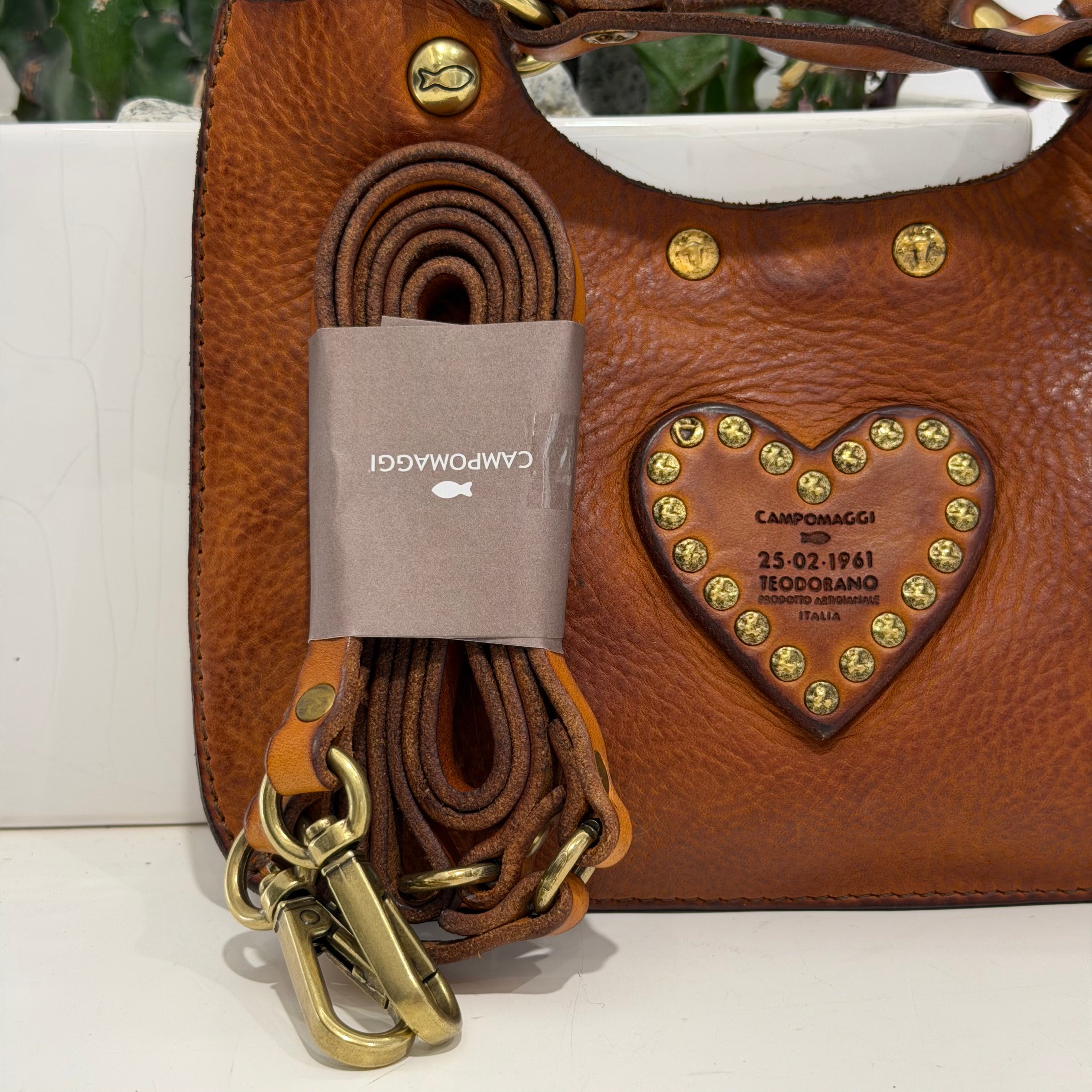 Campomaggi borsa LUIGIA CUORE Cognac