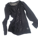 Maglia trasparente  maniche lunghe nera