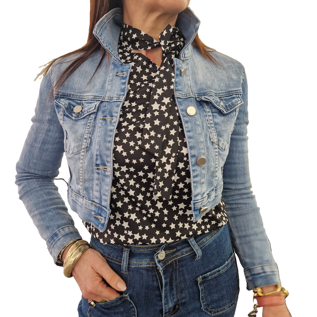 Giacca corta in jeans