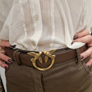 PINKO cintura 3 cm color t.moro  fibbia color oro