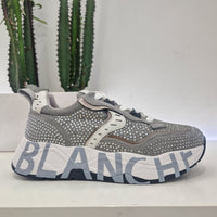 Voile Blanche sneaker modello CLUB  grigie con strass