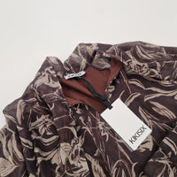 Kikisix camicia marrone collo con fiocco