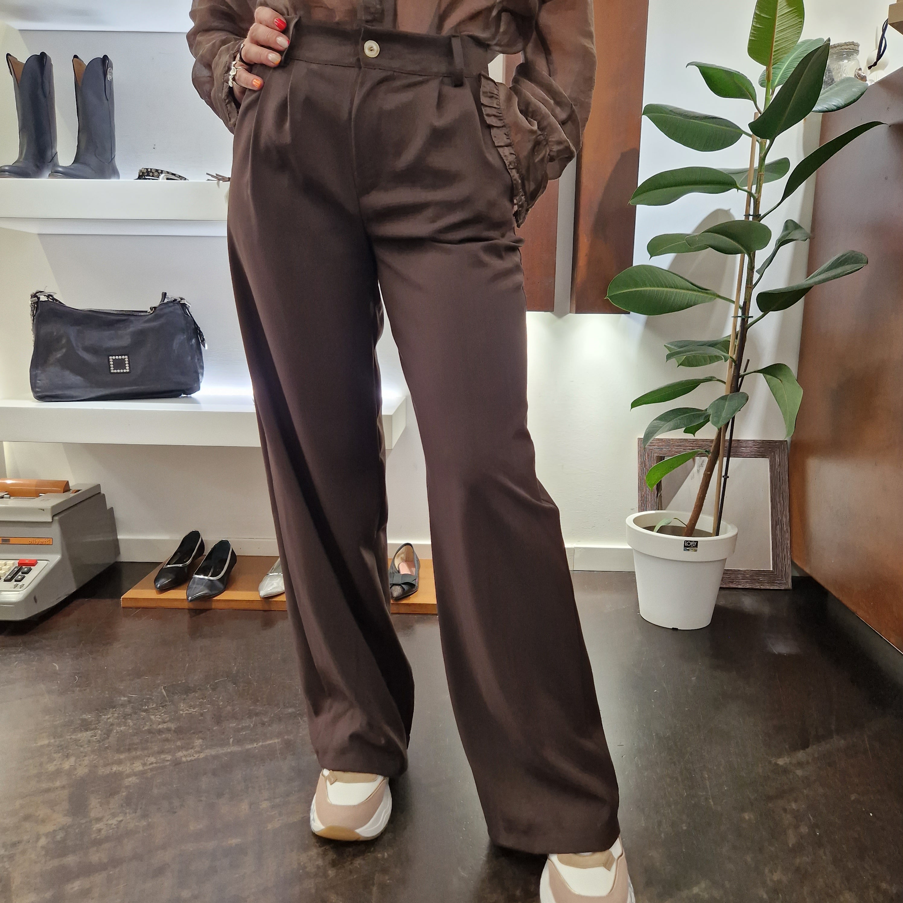 KIKISIX pantalone ILARIA marrone