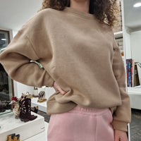 Felpa TUTA oversize NOCCIOLA