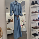 KIKISIX abito chemisier jeans