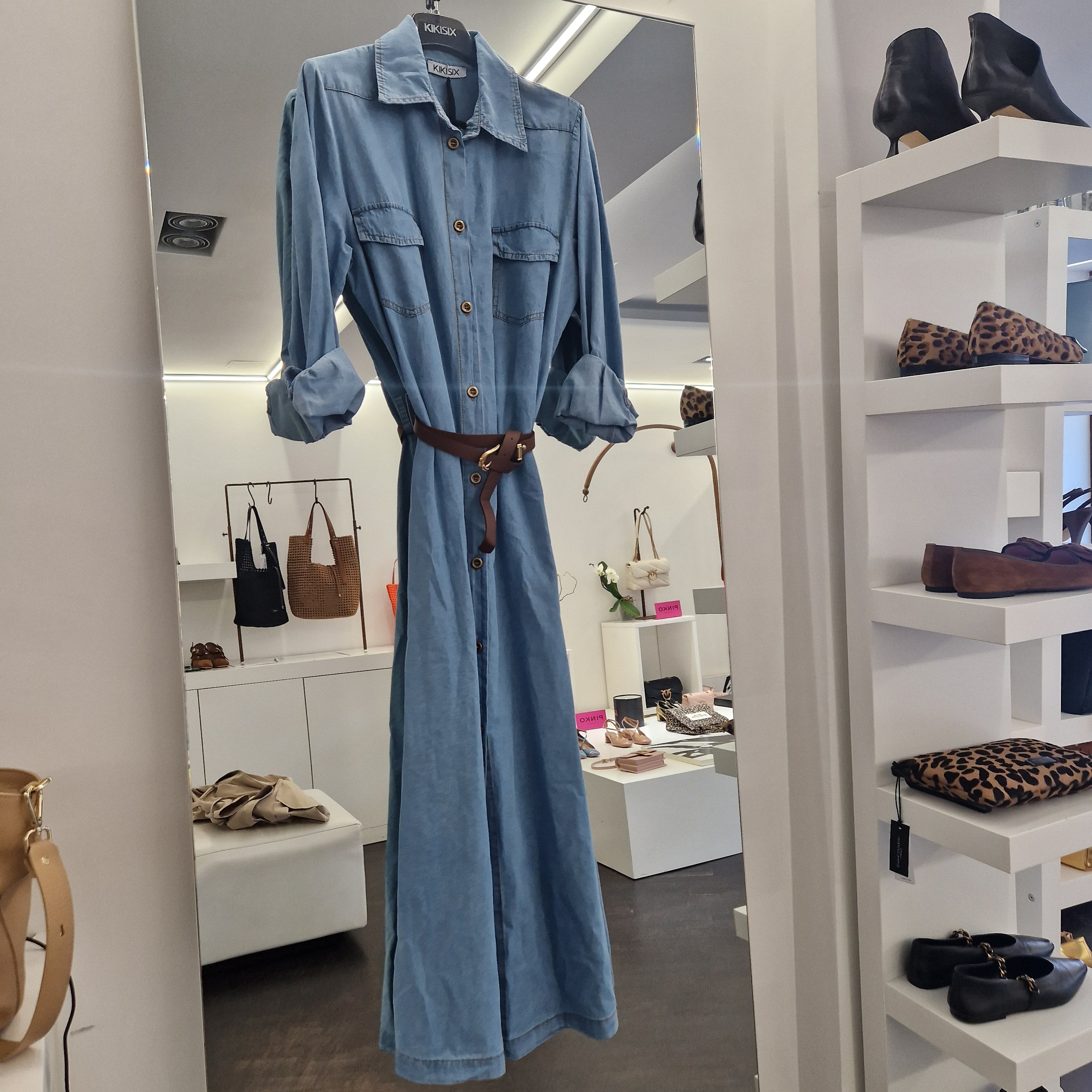 KIKISIX abito chemisier jeans