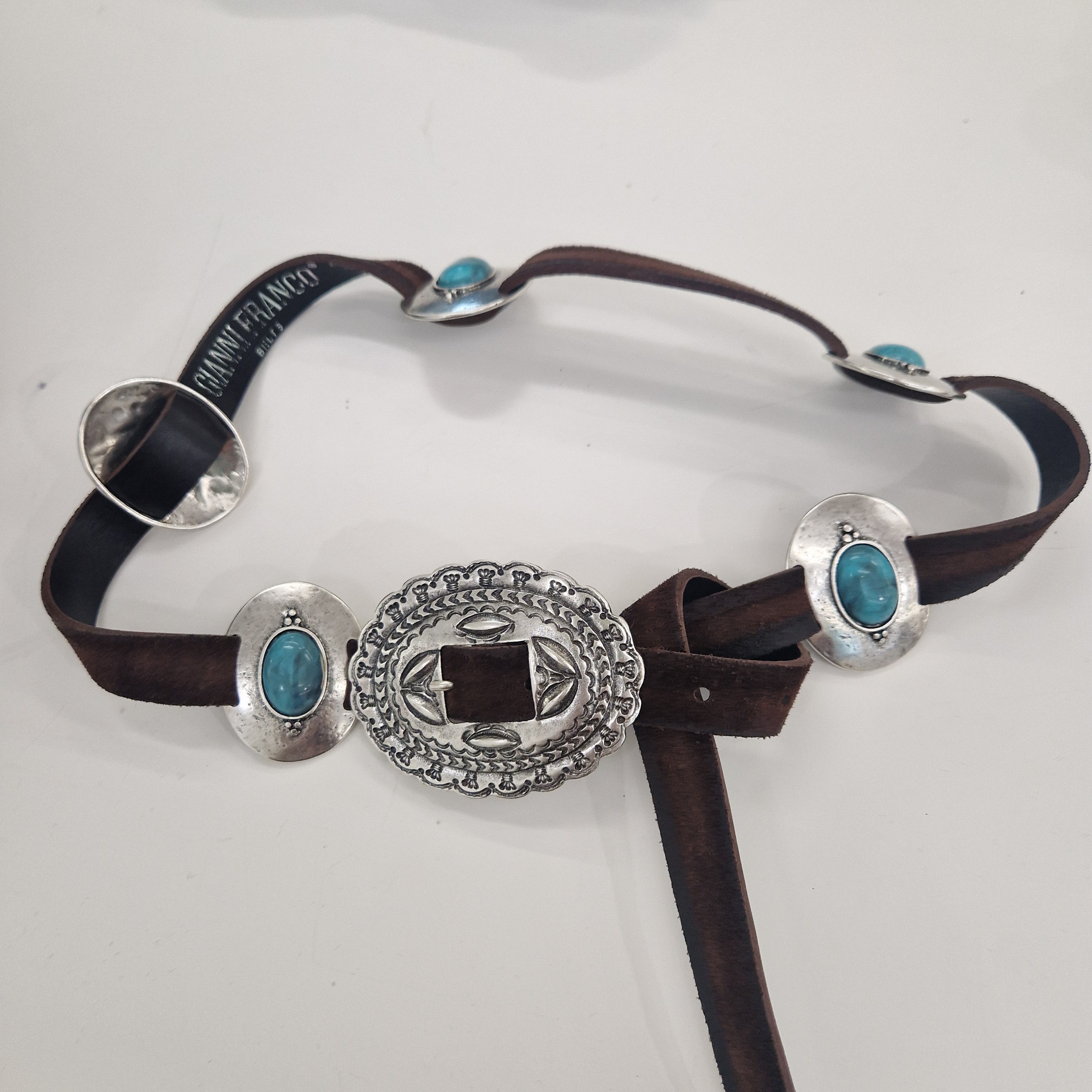 Gianni Franco cintura  t.moro accessorio turchese