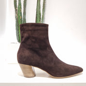 ENJOY stivaletto texano t.moro in pelle scamosciata