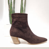 ENJOY stivaletto texano t.moro in pelle scamosciata