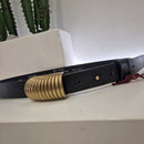 Alberto Luti cintura sottile in pelle nera