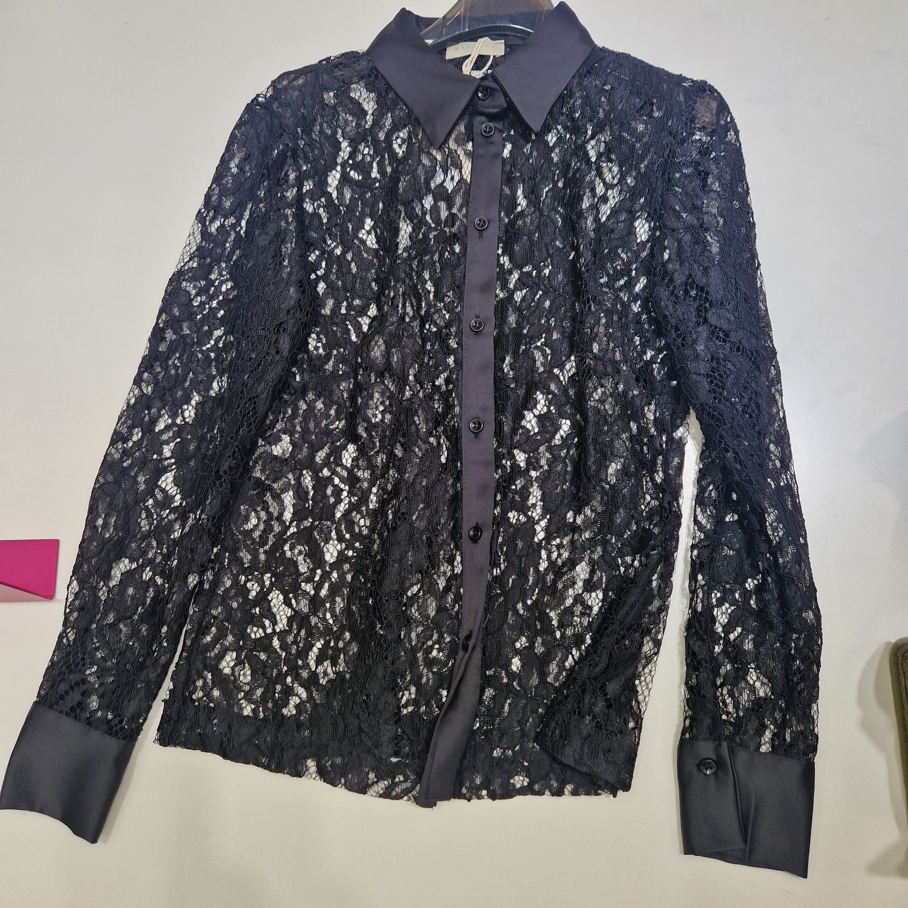 Kikisix camicia in pizzo nera
