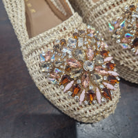 Fiorina scarpa con platform color sabbia