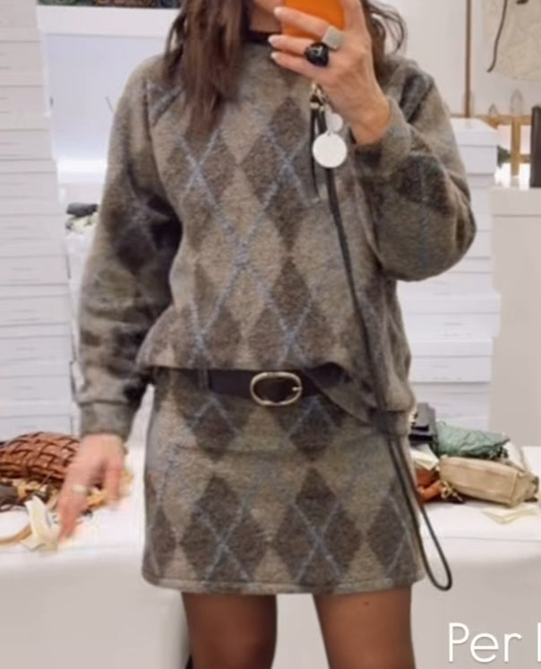 Maglione disegno losanghe