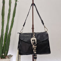 Campomaggi borsa MELITA nera accessori argento
