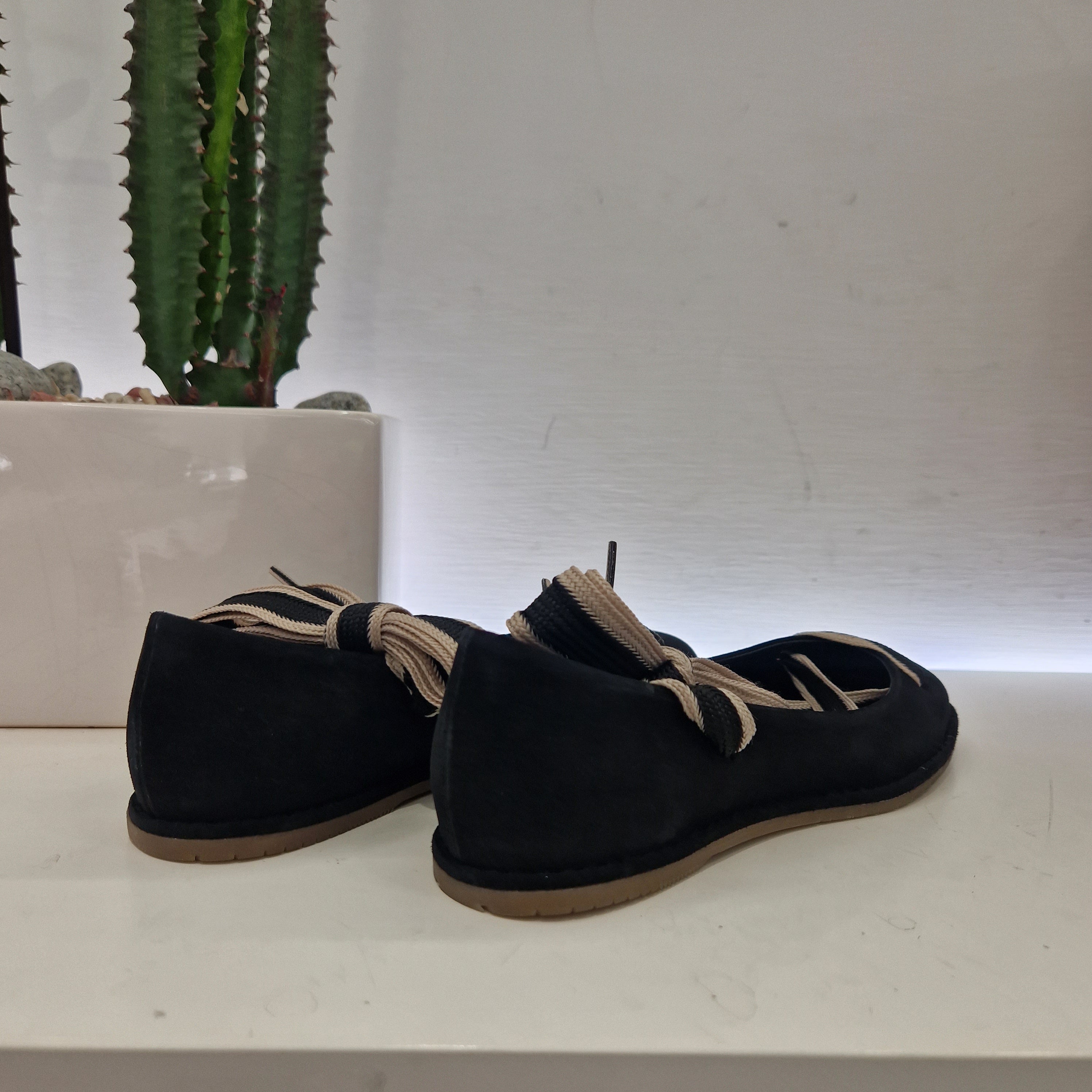 Palomitas ballerina in suede nero