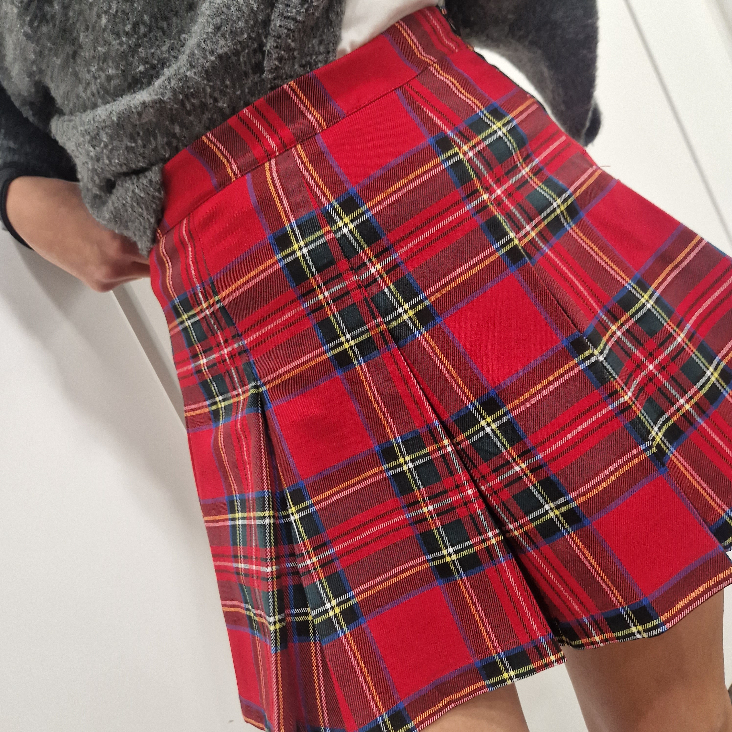 KIKISIX gonna SCOZZESE pieghe