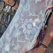 Abito macramè frange