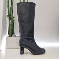 Stivale nero tacco 7 cm