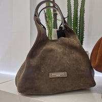 Gianni Chiarini borsa linea DUA formato medio pellame scamosciato