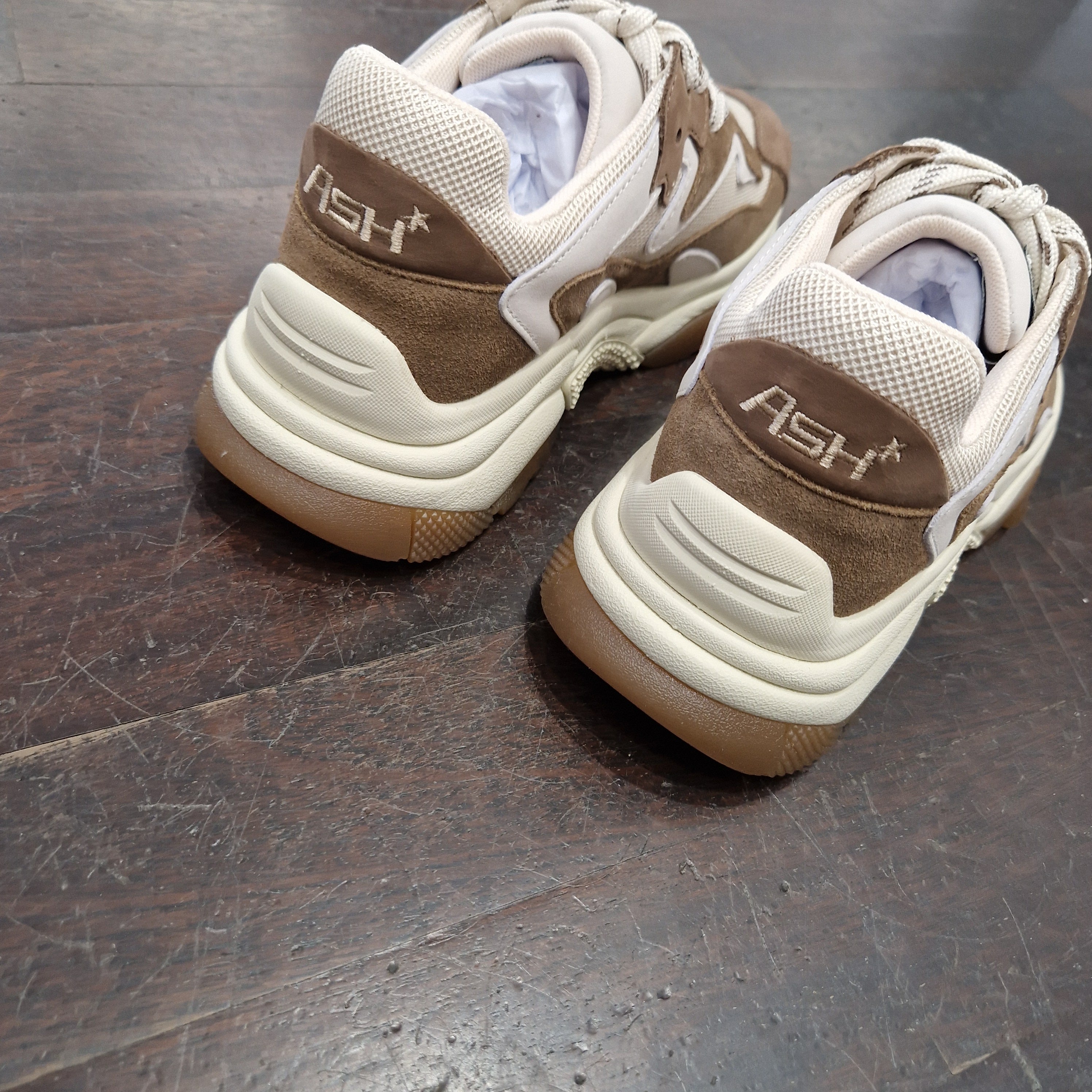 ASH sneakers ADDICT marrone e beige