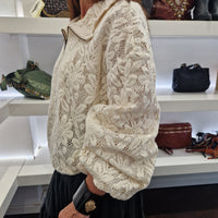 Giacca  modello bomber IN PIZZO