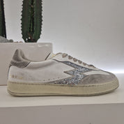 Moa silver glitter lightning sneakers