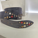 Alberto Luti cintura in pelle con borchie colorate