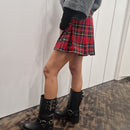 KIKISIX gonna SCOZZESE pieghe