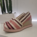 Palomitas sandalo in canvas  zeppa corda