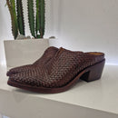 Zolfo sabot intrecciato marrone