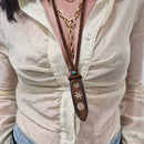 Collana Porta occhiali in pelle