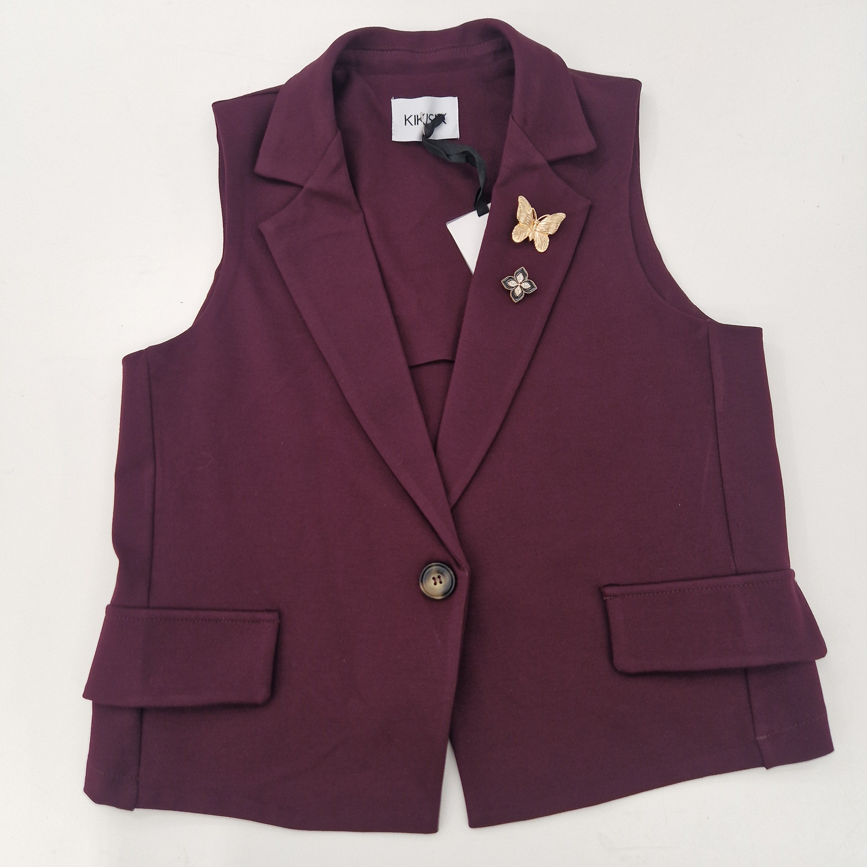 Kikisix gilet burgundy