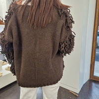 Kikisix cardigan senza bottoni t.moro