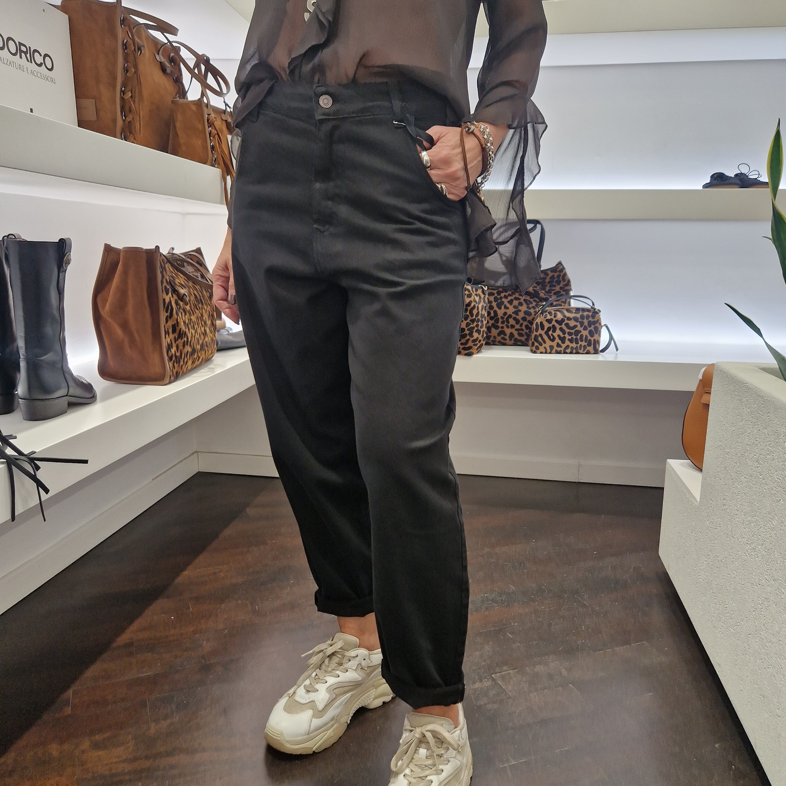 KIKISIX pantalone CAROLINA nero