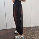 Pantalone jeans SUN nero lavaggio marrone