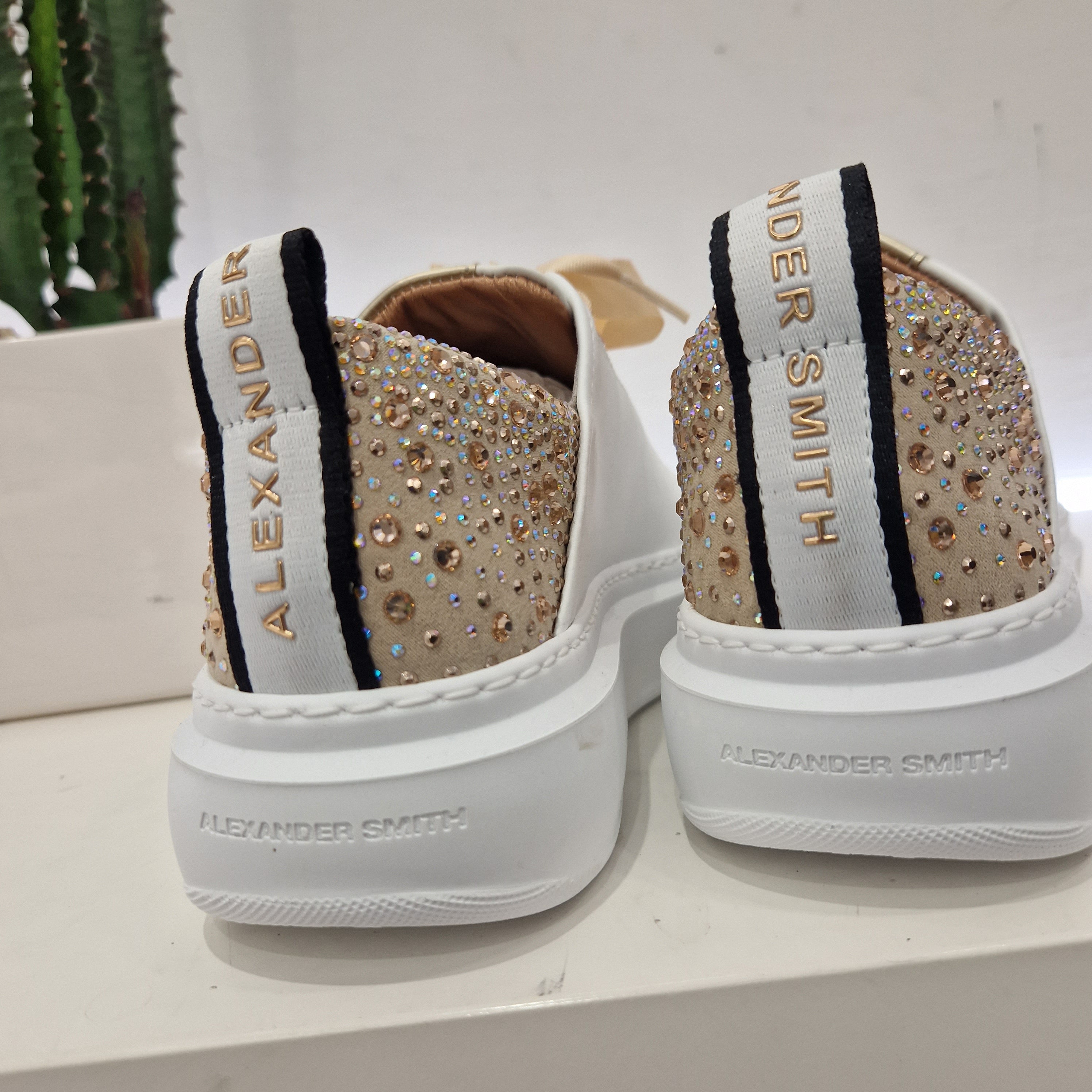 Alexander Smith bianca  modello Wembley strass maxi champagne