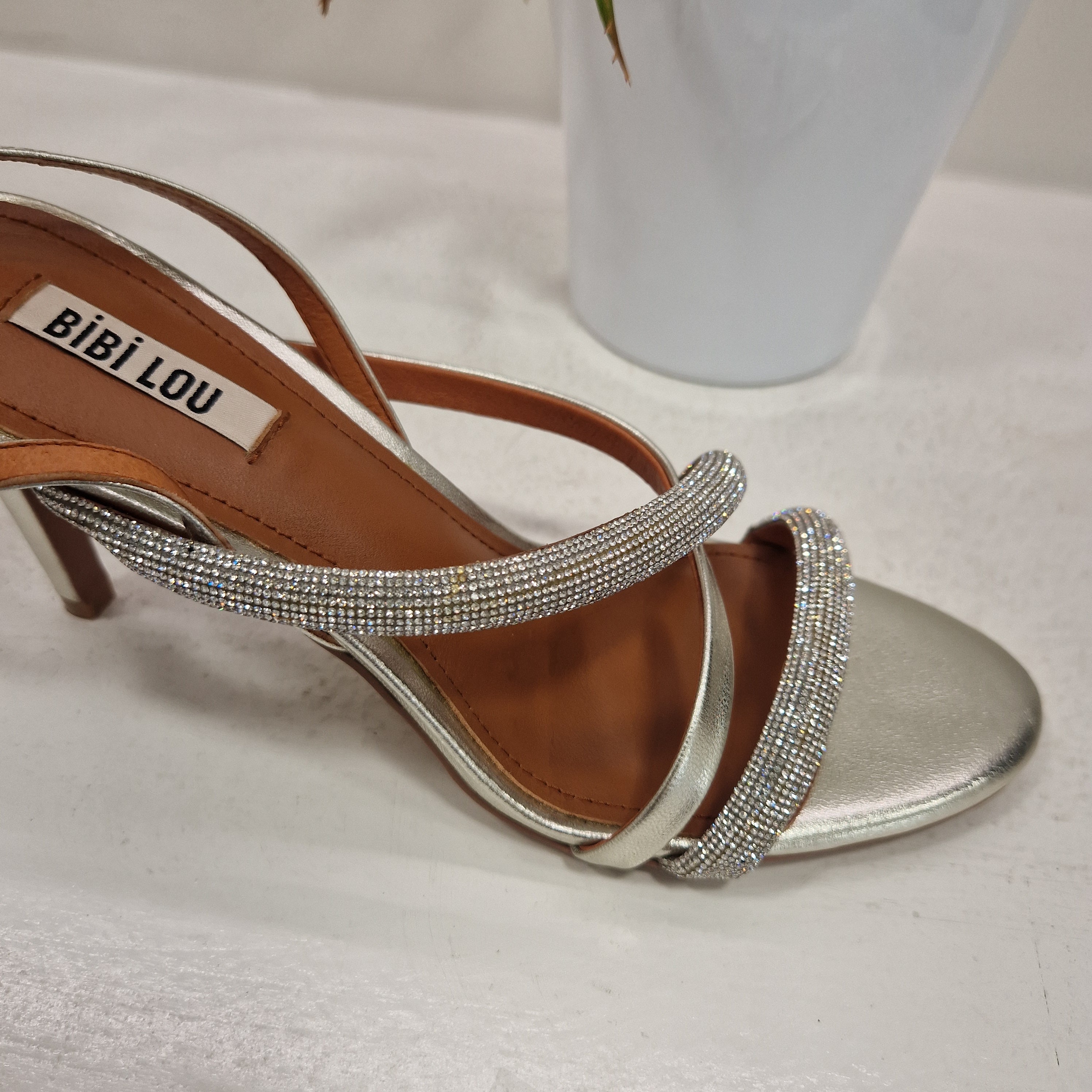 Bibilou sandalo argento con strass