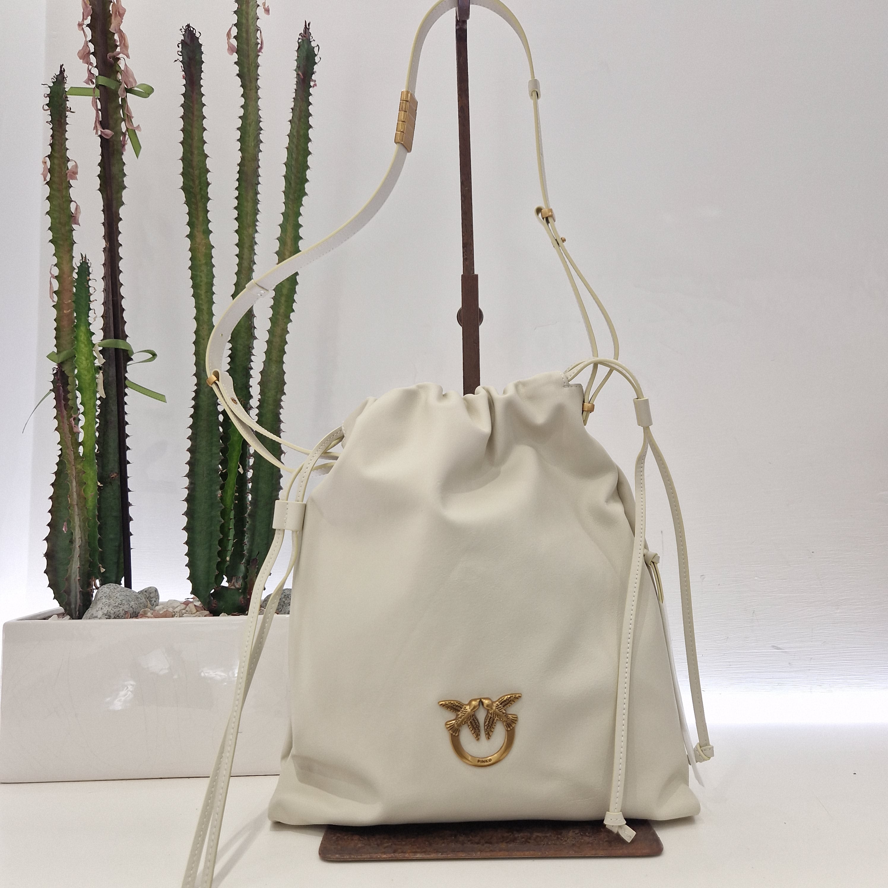 PINKO borsa SLOUCHY CLASSIC BAG color panna